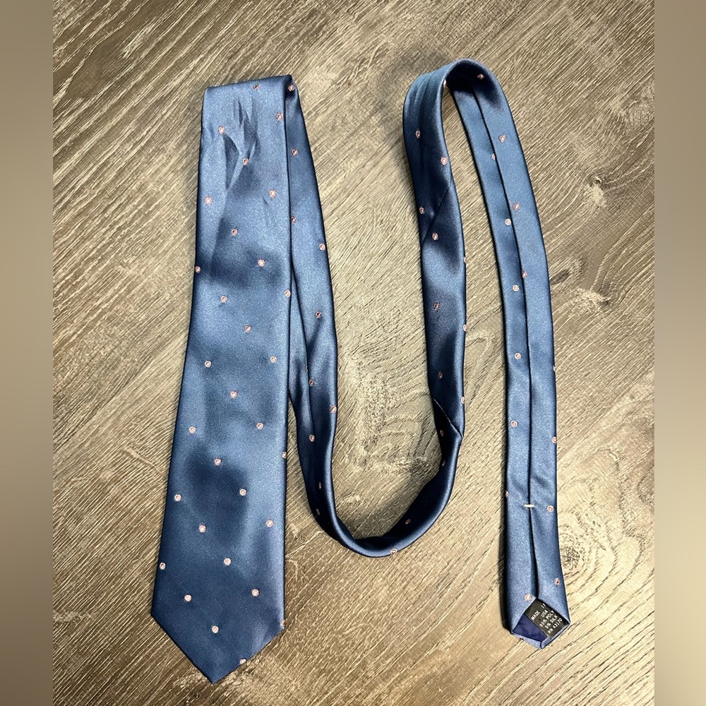Sears Men's Store Men's Tie Blue Poka Dot
